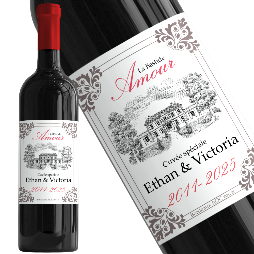 Vin etiket med navn Vin etiket med navn