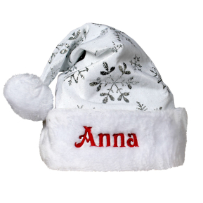 Julehat med glitrende snefnug Julehat med glitrende snefnug