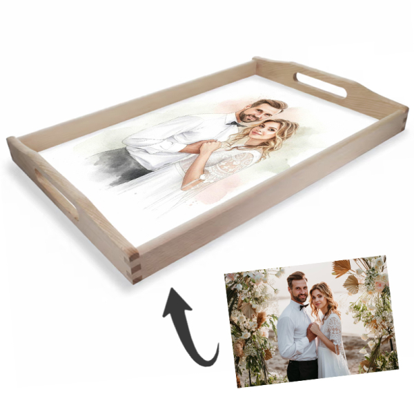 Foto bakke omdannet til akvarelmaling Foto bakke omdannet til akvarelmaling