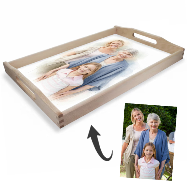 Foto bakke omdannet til akvarelmaling Foto bakke omdannet til akvarelmaling