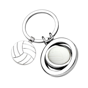 Graveret nøglering i volleyballform Graveret nøglering i volleyballform