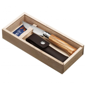 Indgraveret Opinel nr. 8 Oliventræskniv Gaveæske Indgraveret Opinel nr. 8 Oliventræskniv Gaveæske