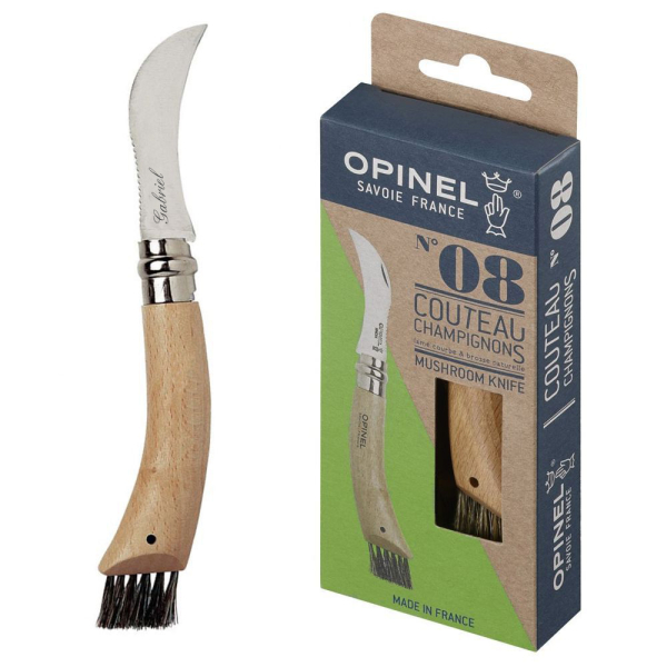 Indgraveret Opinel nr. 8-svampekniv Indgraveret Opinel nr. 8-svampekniv