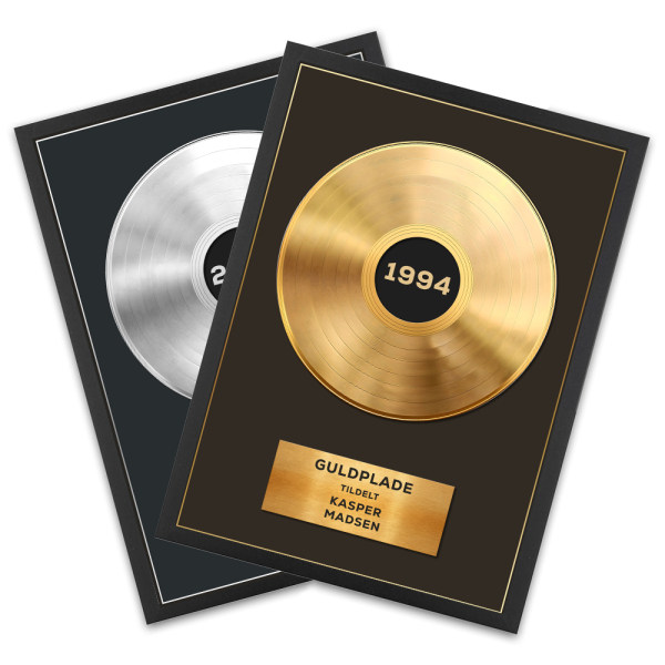 Indrammet personlig plakat med guld- eller platinaplade Indrammet personlig plakat med guld- eller platinaplade