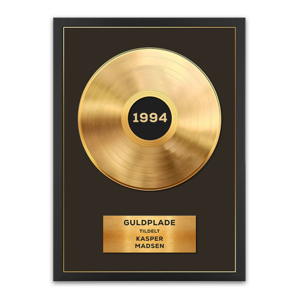 Indrammet personlig plakat med guld- eller platinaplade Indrammet personlig plakat med guld- eller platinaplade