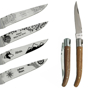 Personliggjort Laguiole-stil kniv med mønstre Personliggjort Laguiole-stil kniv med mønstre