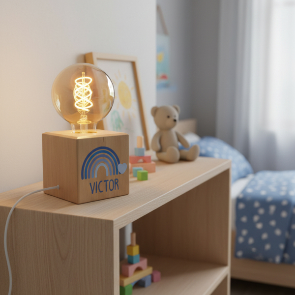 Filamentlampe med tryk regnbue Filamentlampe med tryk regnbue