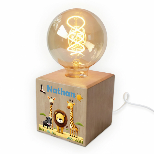Filamentlampe med tryk safari Filamentlampe med tryk safari