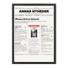 Nyhederne fra din fødselsdag på en plakat Nyhederne fra din fødselsdag på en plakat