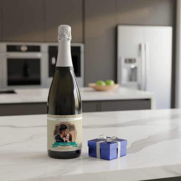 Personlig champagne fotoemblem Personlig champagne fotoemblem