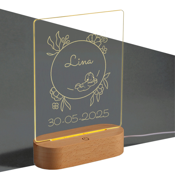 Personlig LED-lampe – Dåb Personlig LED-lampe – Dåb