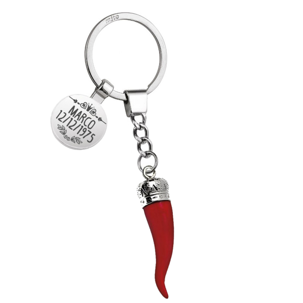 Personlig nøglering med chili Personlig nøglering med chili