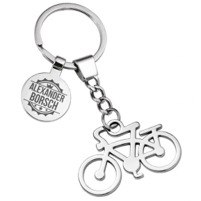 Personlig nøglering med cykel Personlig nøglering med cykel