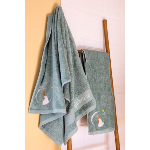 Personligt håndklæde til børn 70 x 140 cm – Grøn Pingvin Personligt håndklæde til børn 70 x 140 cm – Grøn Pingvin