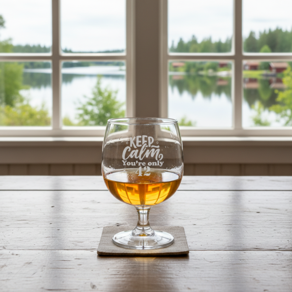 Personligt likørglas fødselsda Personligt likørglas fødselsda