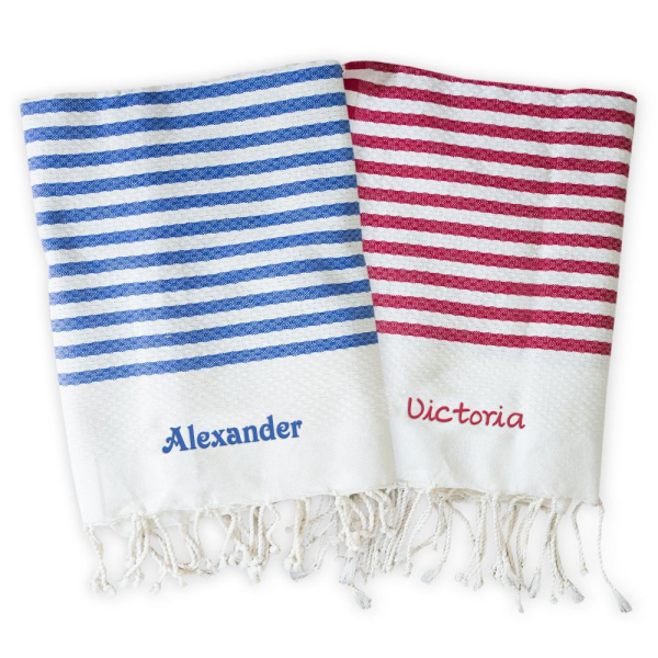 Personligt traditionelt fouta med striber Personligt traditionelt fouta med striber