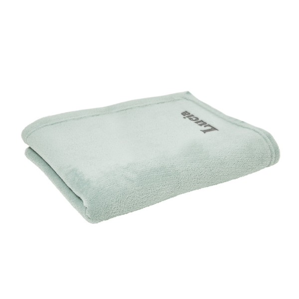 Blød plaid med broderet navn Blød plaid med broderet navn