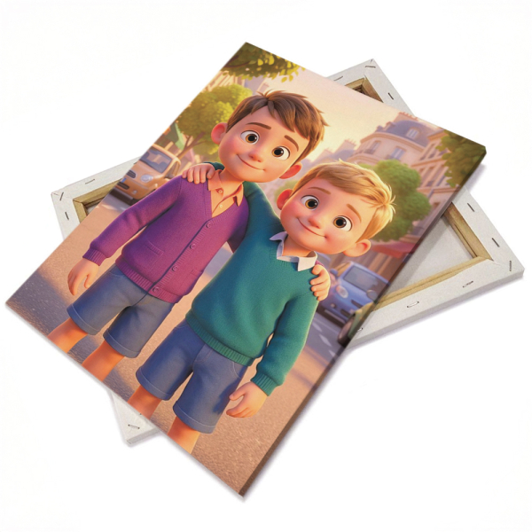 Portræt i stil med 3d animationsfilm baseret på et foto Portræt i stil med 3d animationsfilm baseret på et foto