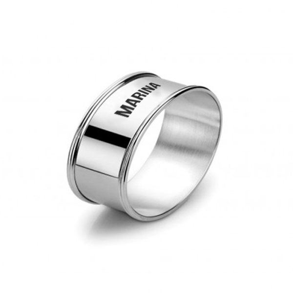 Servietring i sølv med indgravering Servietring i sølv med indgravering