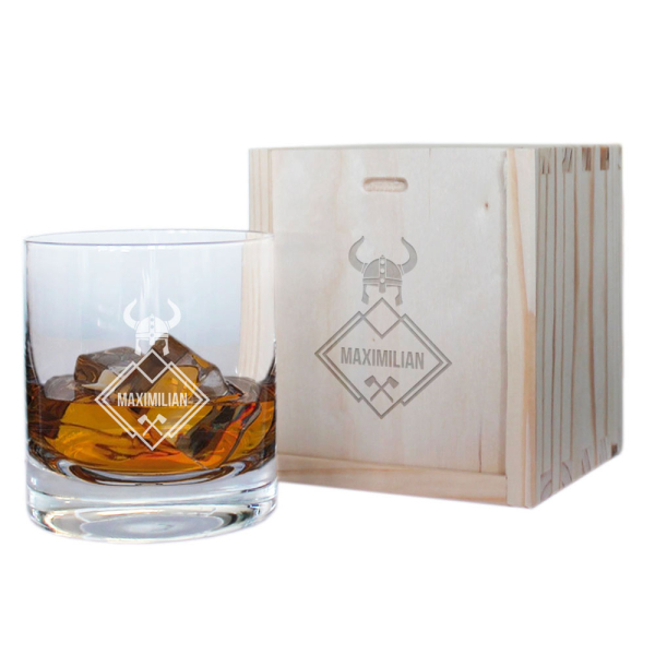 Whiskyglas indgraveret med navn Whiskyglas indgraveret med navn
