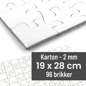 Lille puslespil i karton | 19x28 cm | 96 brikker