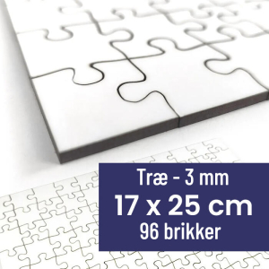 Lille tr&aelig;puslespil | 17x25 cm | 96 brikker