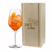 Spritzglas med indgraveret navn