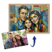 Kunstnerisk portræt i kubistisk stil Kunstnerisk portræt i kubistisk stil