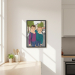 Portræt i flad designstil baseret på et foto Portræt i flad designstil baseret på et foto