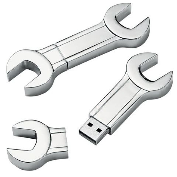 8 GB graveret USB-n&oslash;gle i svenskn&oslash;gleform