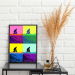 Indrammet Pop Art-plakat med 4 fotos