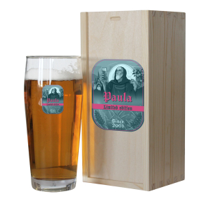 �lglas med Trappist-tryk