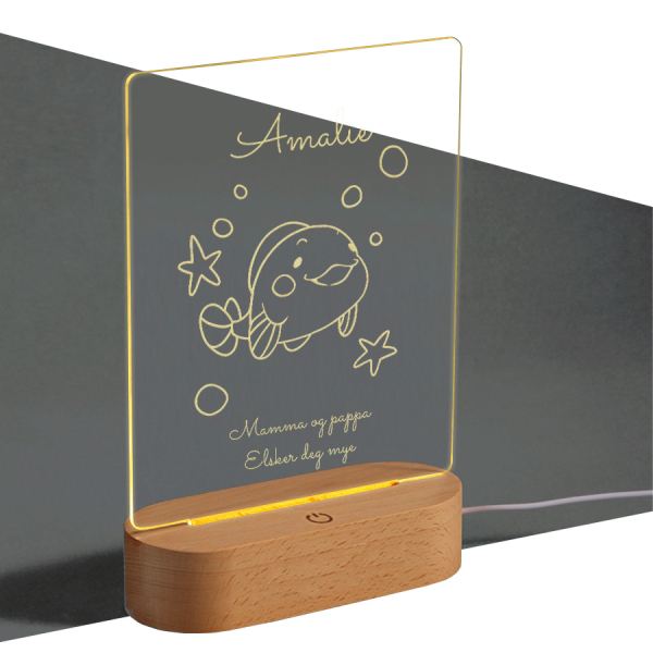 Personlig LED-lampe med dyr