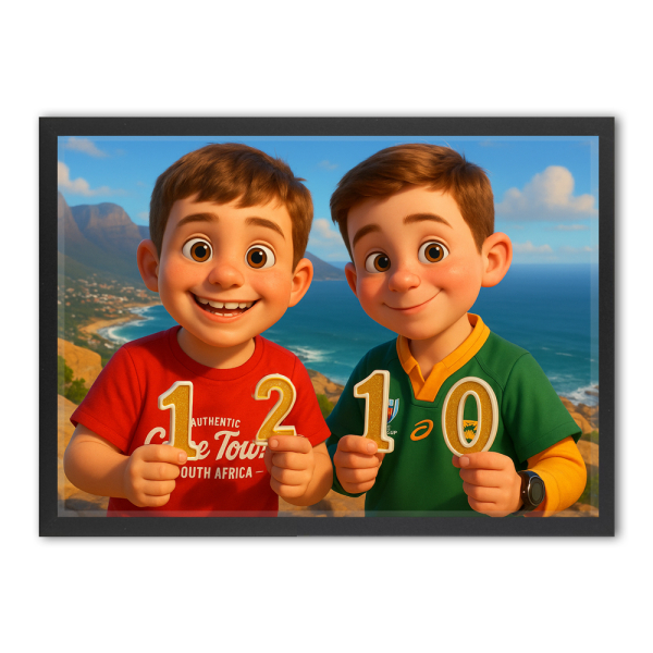 Fotomontage til et portr&aelig;t i stil med en 3D-animationsfilm