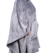ersonligt antracitfarvet fleeceponcho-plaid ersonligt antracitfarvet fleeceponcho-plaid
