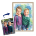 Portr&aelig;t i akvarelstil baseret p&aring; et billede