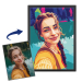 Portræt i pop art stil WPAP baseret på et foto Portræt i pop art stil WPAP baseret på et foto