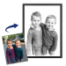 Portræt i kulstil lavet ud fra et foto Portræt i kulstil lavet ud fra et foto