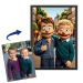 Portr&aelig;t i marionetstil ud fra et foto
