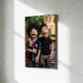 Portr&aelig;t i marionetstil ud fra et foto