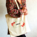 Stofpose med akvarelblomster � personliggjort