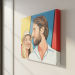 Pop art-tegneseriestilportræt efter et foto Pop art-tegneseriestilportræt efter et foto