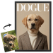 Forside af DOGUE-magasin baseret på et foto Forside af DOGUE-magasin baseret på et foto