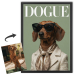 Forside af DOGUE-magasin baseret på et foto Forside af DOGUE-magasin baseret på et foto