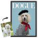 Forside af DOGUE-magasin baseret på et foto Forside af DOGUE-magasin baseret på et foto